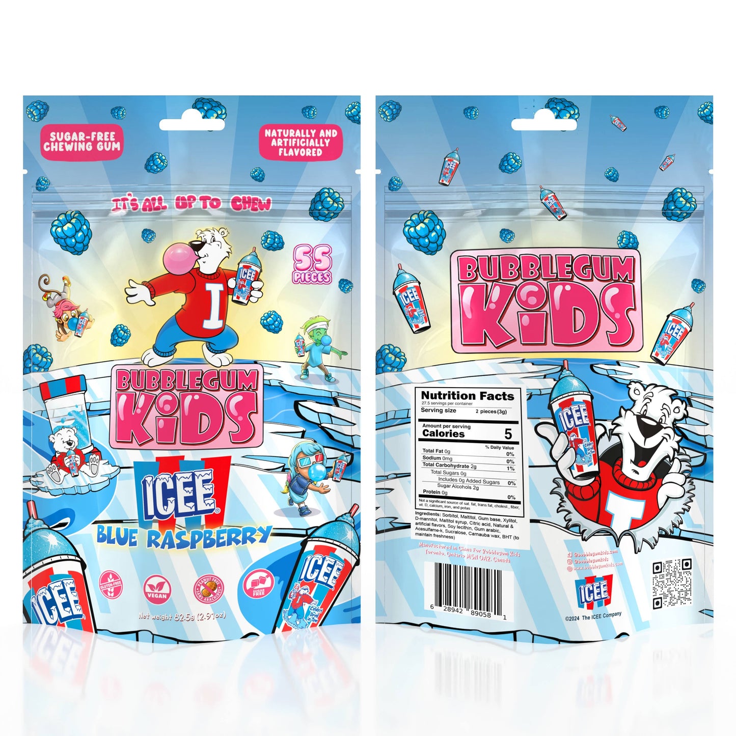 ICEE Blue Raspberry Sugar-Free Gum – 2.91oz