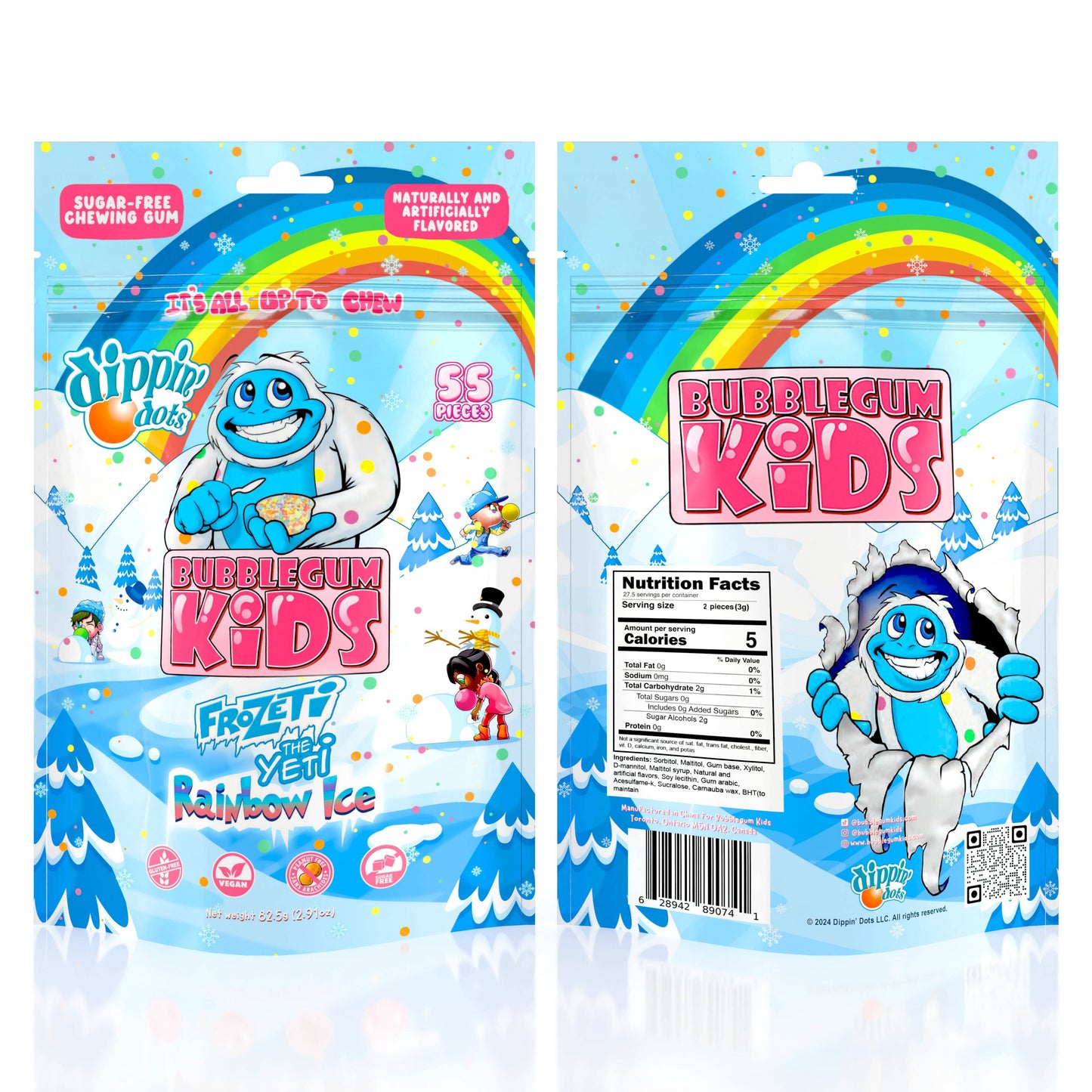Frozeti’s Dippin’ Dots Sugar-Free Gum – 2.91oz