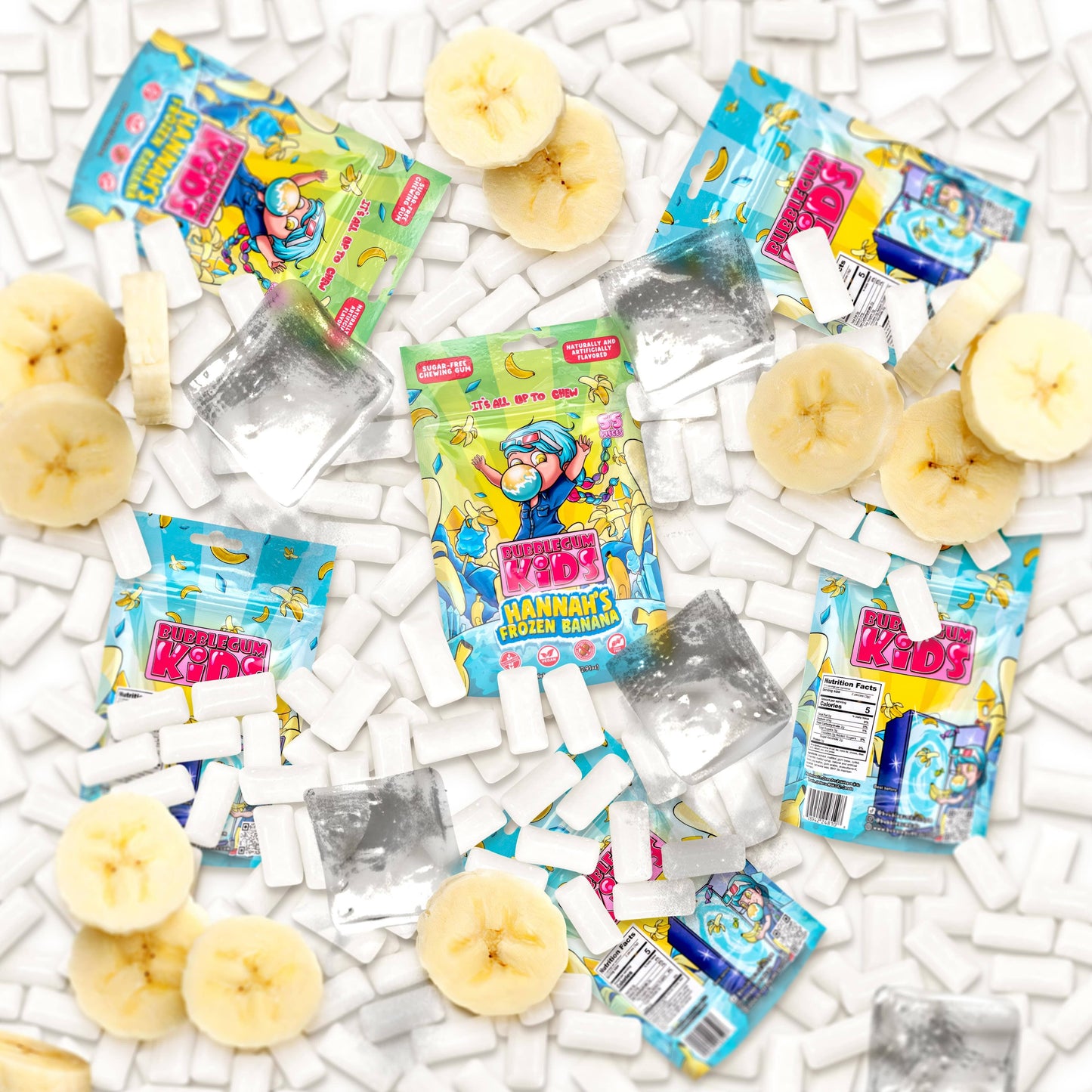 Hannah's Frozen Banana Sugar-Free Gum – 2.91oz