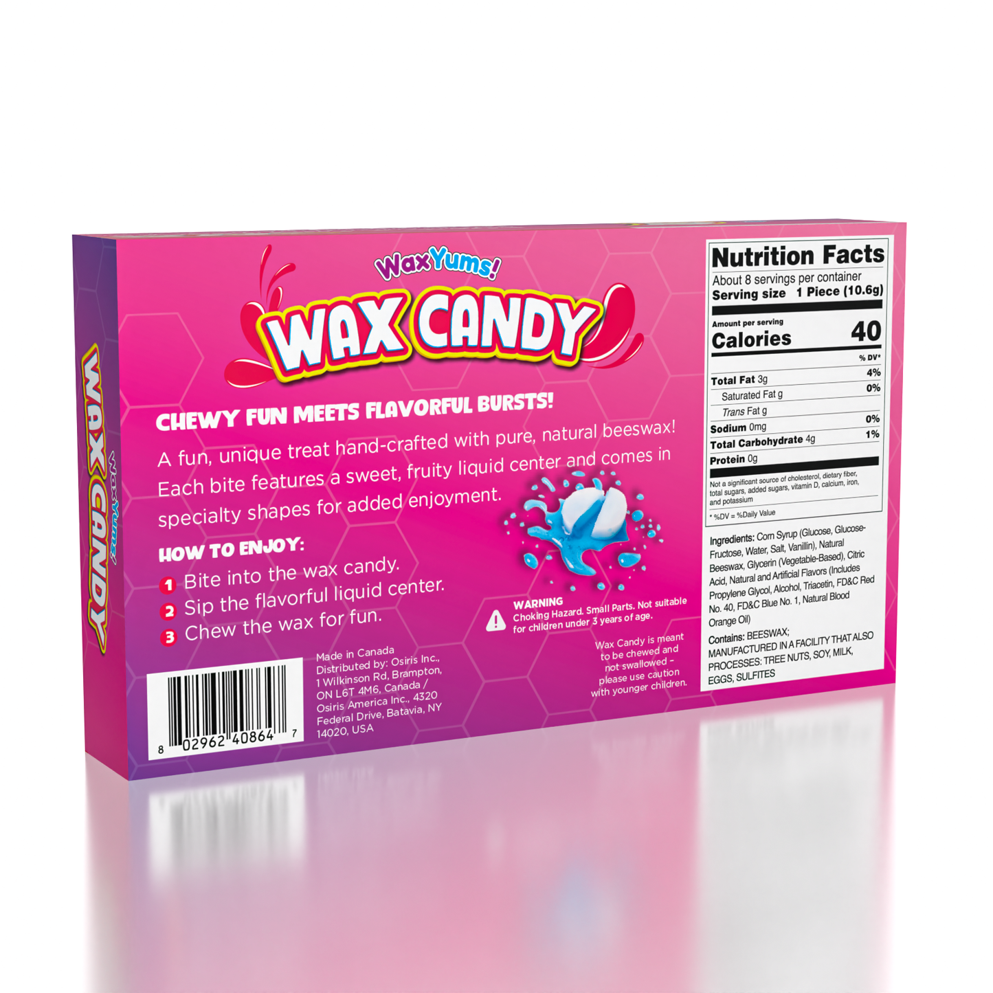 WaxYums!™ – TikTok Viral Wax Candy with Fruity Center 3 oz