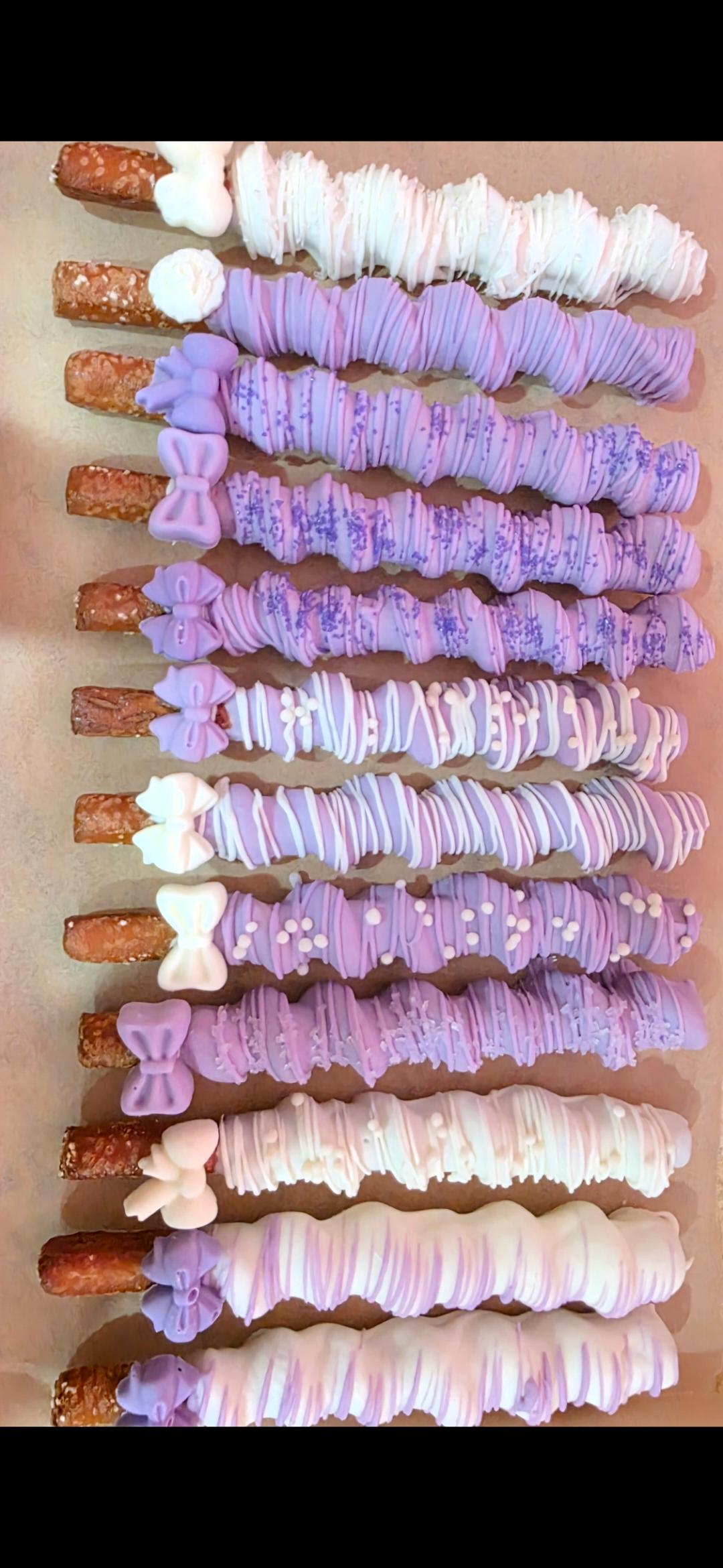 Chocolate Covered Caramel Pretzel Rods — 1 Dozen