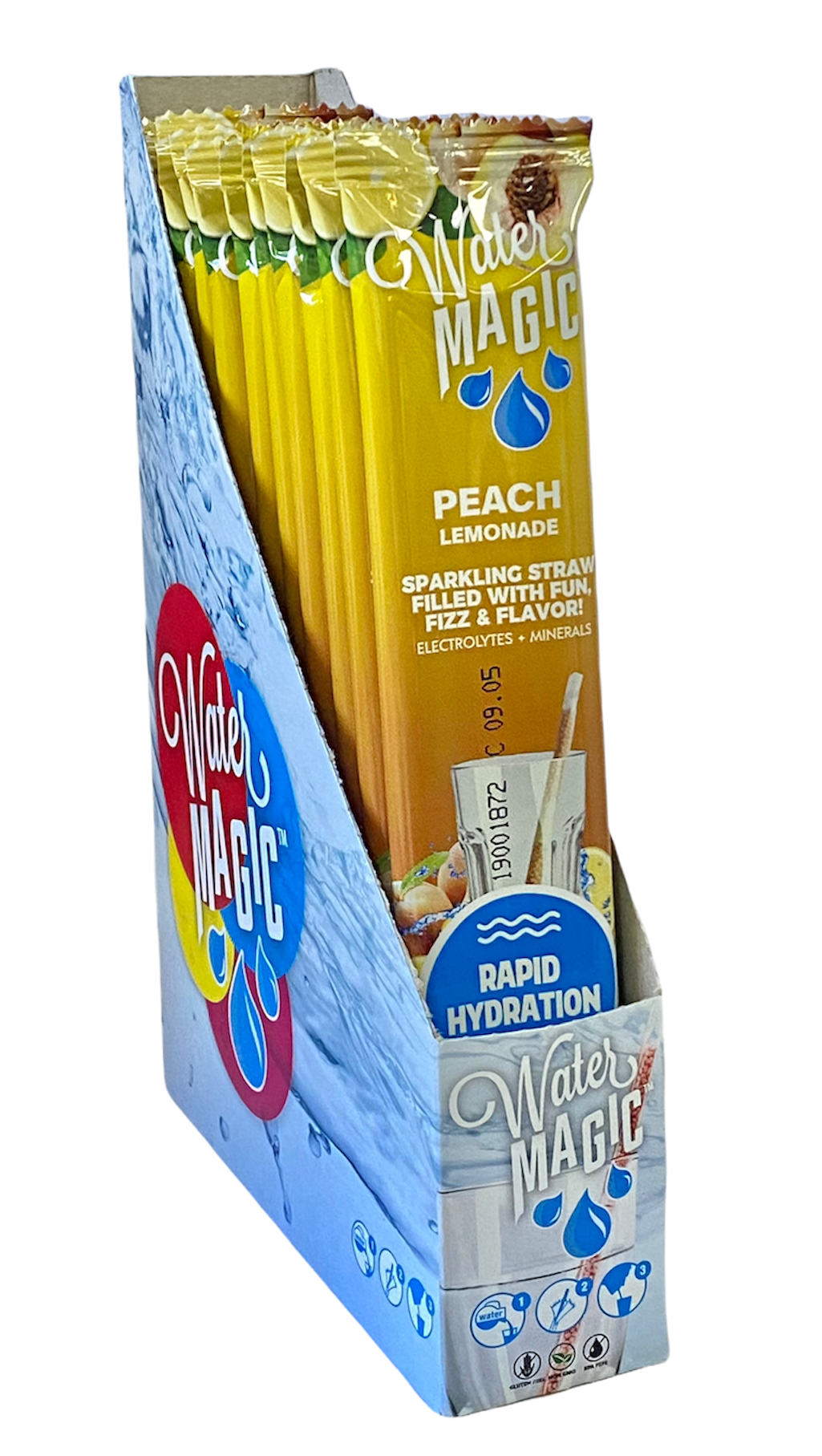 WaterMagic Electrolyte Peach Lemonade Water Flavoring Straws
