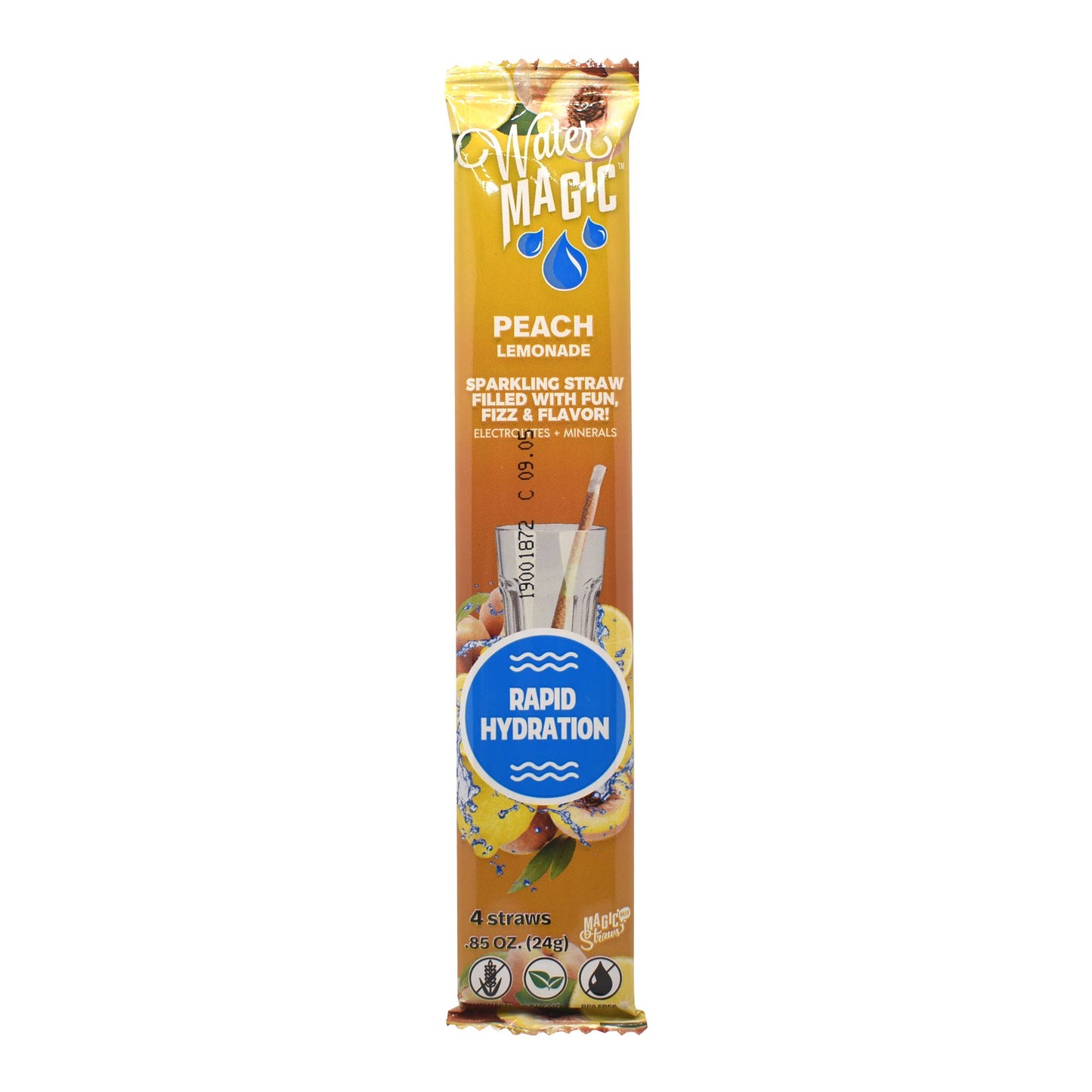 WaterMagic Electrolyte Peach Lemonade Water Flavoring Straws