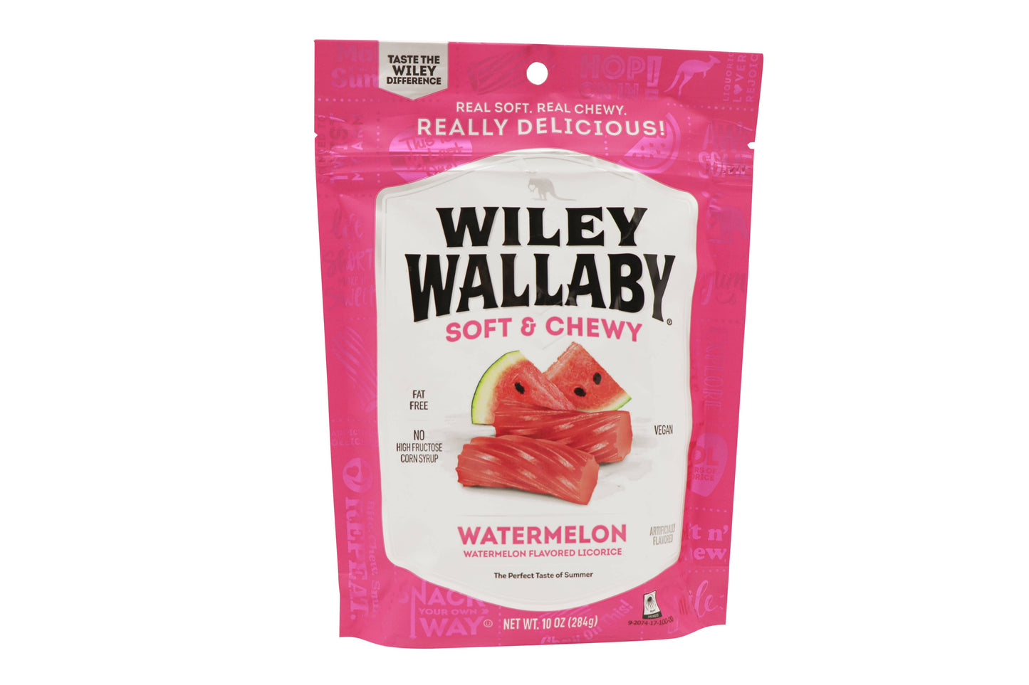 Wiley Wallaby Watermelon Licorice, 10oz Bag, Soft & Chewy