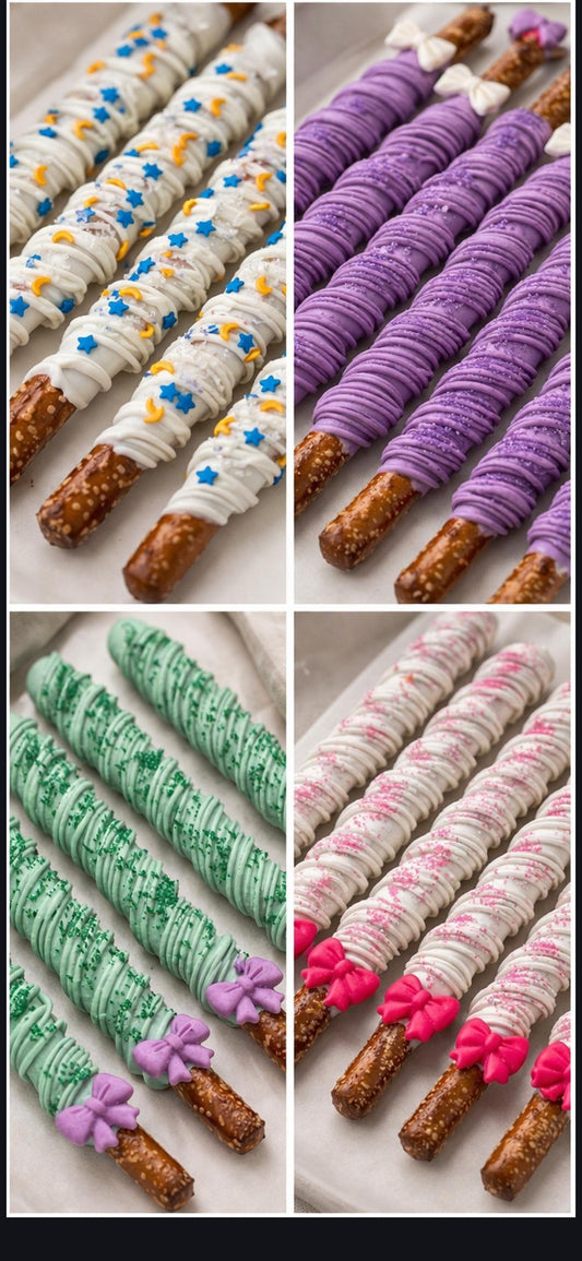 Chocolate Covered Caramel Pretzel Rods — 1 Dozen